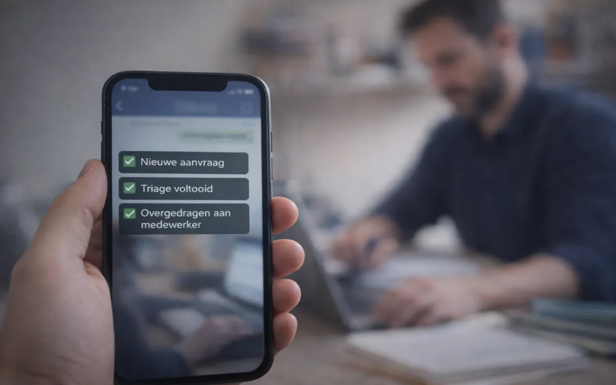 Preview: human handoff moment (voorbeeld)